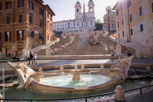 The Barcaccia Rome fountain photo
