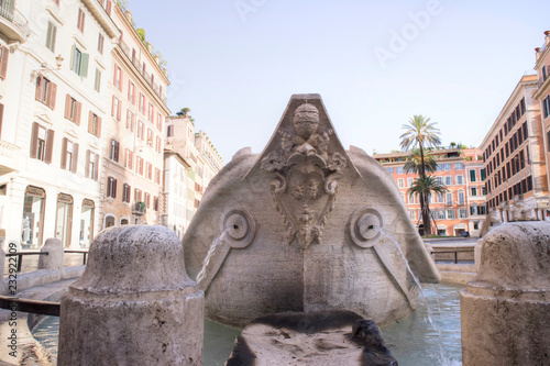 The Barcaccia Rome fountain
