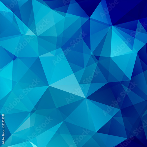 Geometric pattern, polygon triangles vector background in blue  tone. Illustration pattern