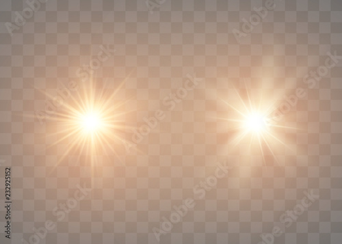 Yellow sparks glitter special light effect. Vector sparkles on transparent background. Christmas abstract pattern. Sparkling magic dust particles