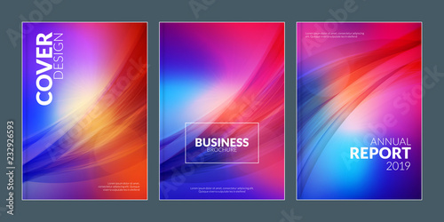 Business brochure cover design templates. Modern business flyer or poster with abstract colorful background