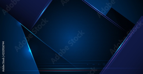 Illustration of abstract blue, red and black metallic with light ray and glossy line. Metal frame design for background. Vector design modern digital technology concept for wallpaper, banner template