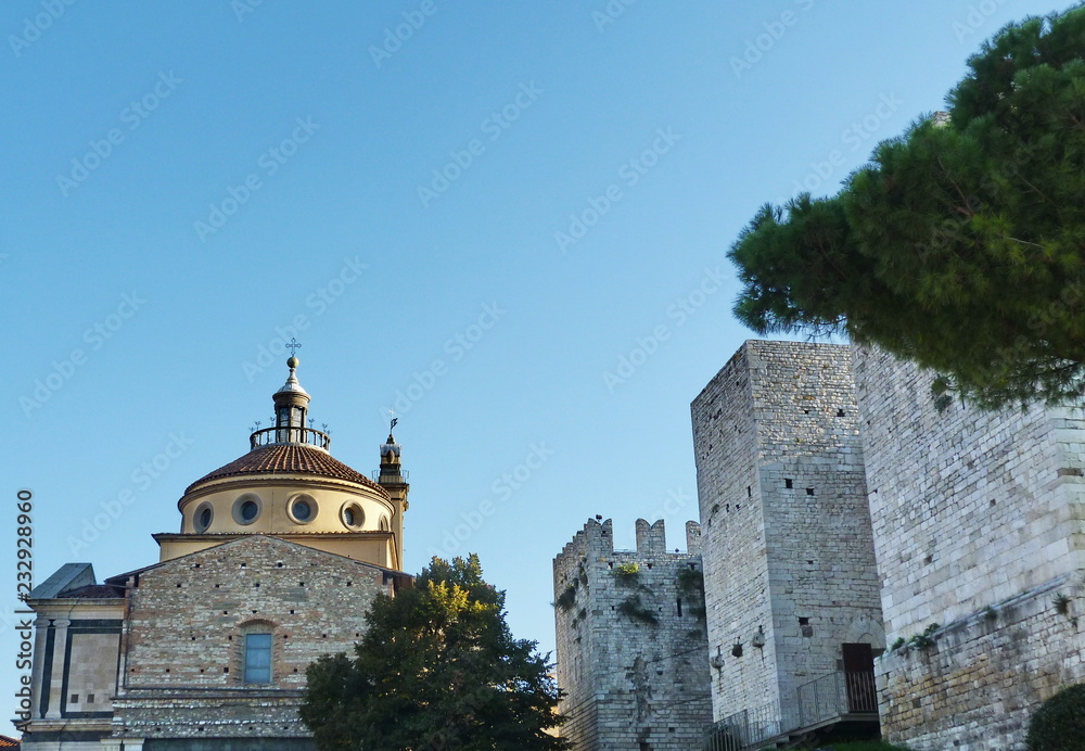 Basilica of Santa Maria delle Carceri and Emperor Castle, Prato, Tuscany, Italy
