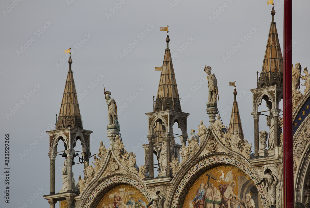 Roof of St Mark's Basilica in Venice 4523