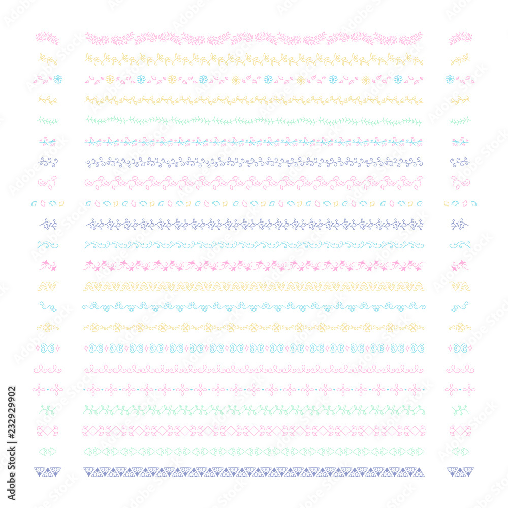 Collection of divider design element vectors Collection of divider design element vectors