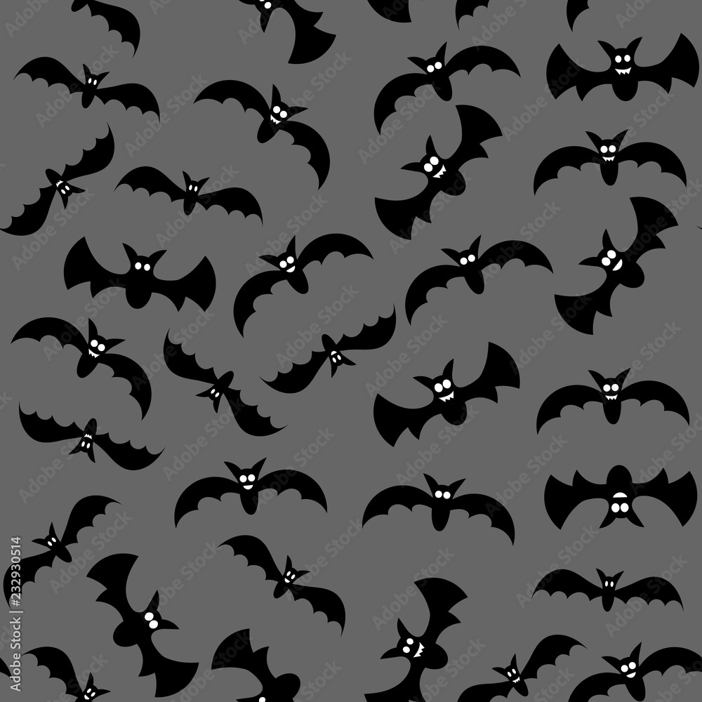 Seamless Pattern with Bats. Cartoon Halloween Bats for Your Design, Game, Website, Card. Vector Illustration. Seamless Pattern with Bats. Cartoon Halloween Bats for Your Design, Game, Website, Card. Vector Illustration.