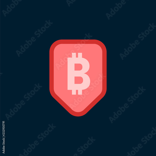 Bitcoin cryptocurrency electronic cash symbol vector