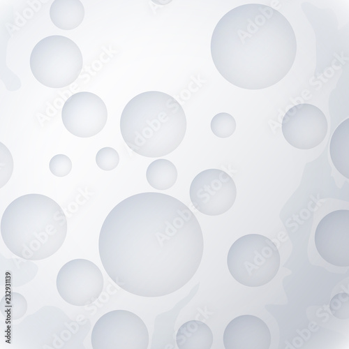 Surface of the Planet with Craters, Lunar Background, Gray Moon, Vector Illustration