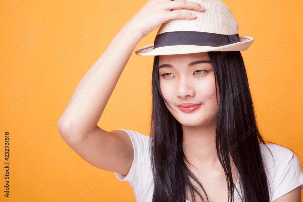 Portrait of beautiful young Asian woman. Portrait of beautiful young Asian woman.
