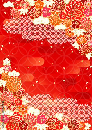 新年　花　松竹梅菊桜