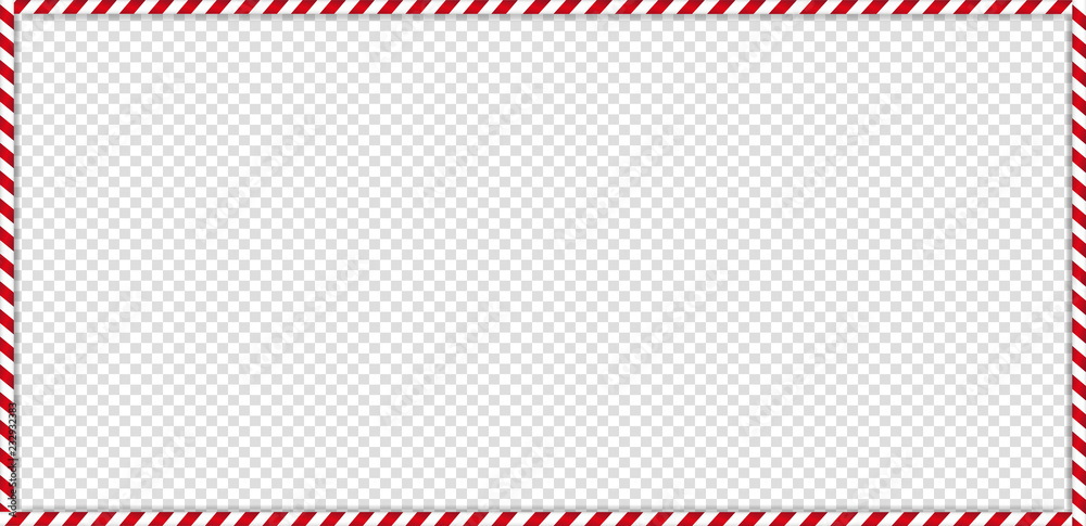 rectangle candy cane frame with red and white striped lollipop pattern ...