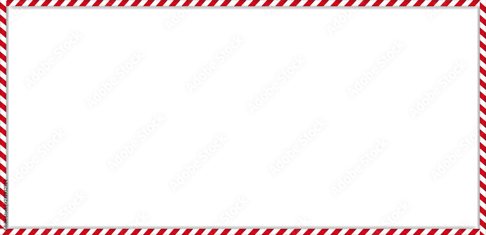rectangle candy cane frame with red and white striped lollipop pattern ...