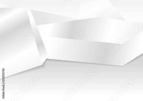 Abstract grey white hi-tech 3d geometric background