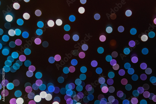 Bokeh background image in black background with noise.