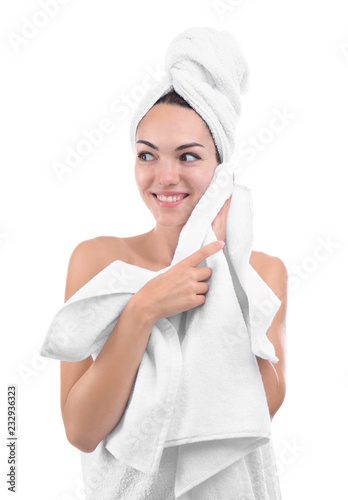Beautiful young woman with ...