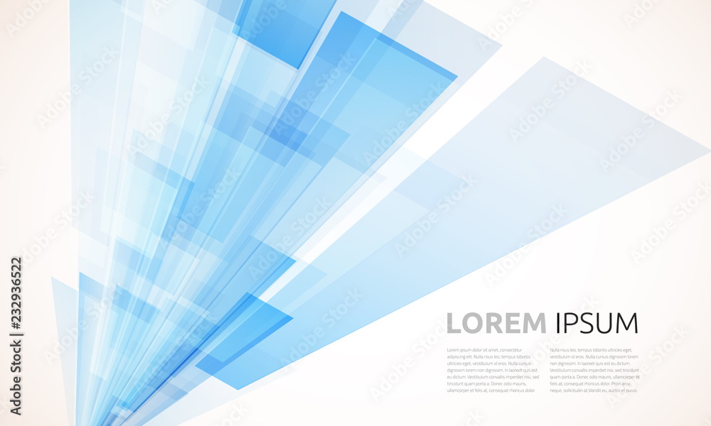 Fototapeta premium Business abstract blue background. Vector illustration.