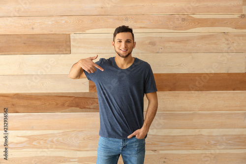 Young man in stylish t-shir...