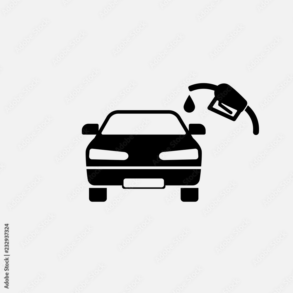 Fuel station icon. Car fuel station symbol. Flat design. Stock - Vector illustration.