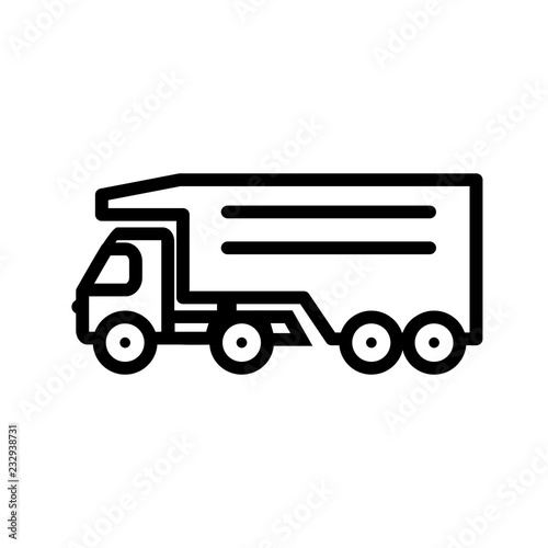  Tipper Truck Transport Line Icon