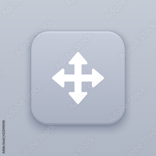 Crossroads, gray vector button with white icon