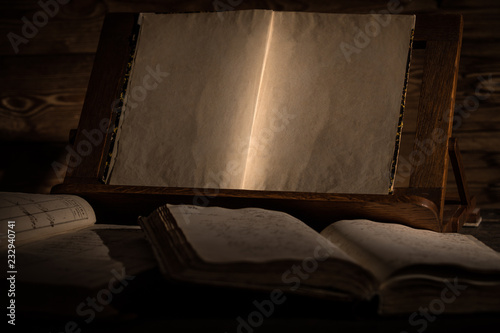 Obraz na płótnie Old open magic book w salonie
