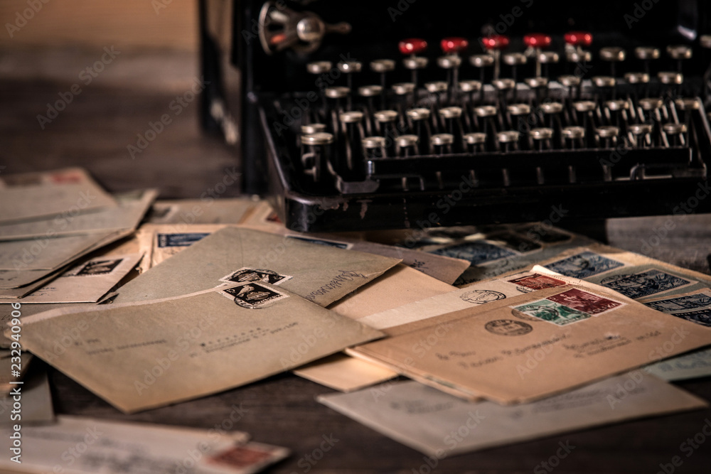 old postal paper letters