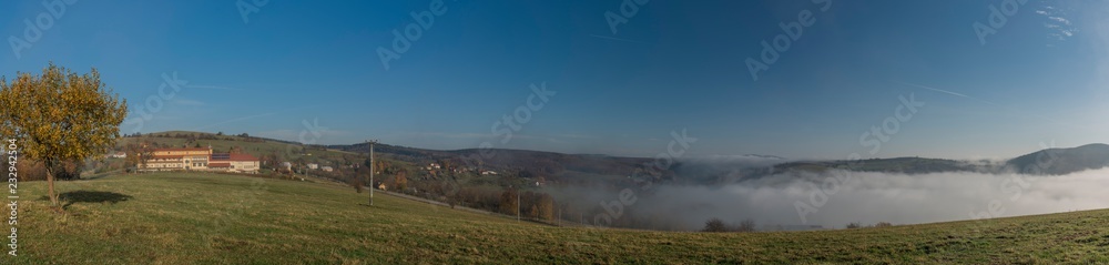 Nice morning with inversion in valley near Zitkova village