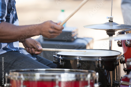 Drummer Playing Drums