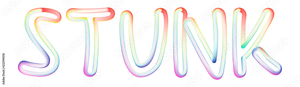 Stunk - beautiful text written on white background