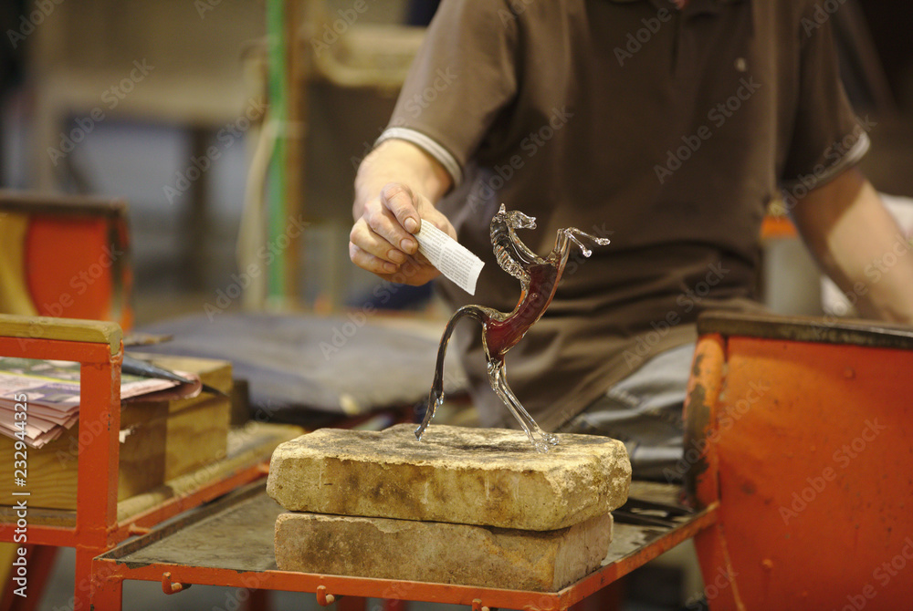 Glass making at Venier Glass on Murano Island Venice 4794