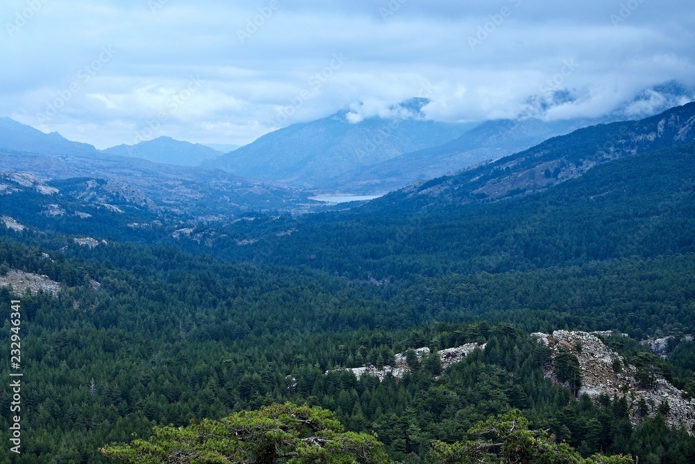 Corsica-view from the pass Col de Vergio