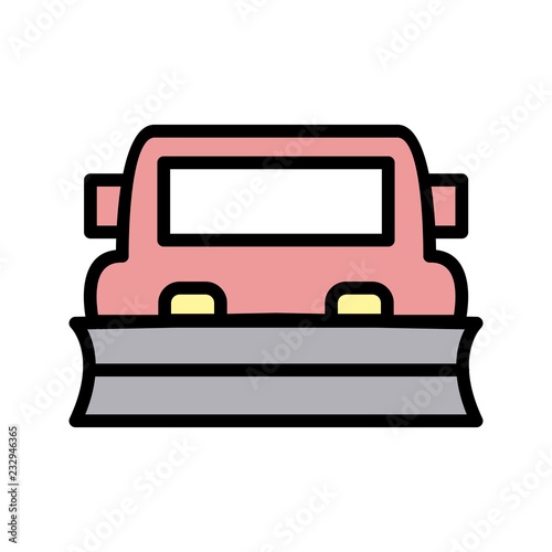  Snowplow Transport Line Filled Icon