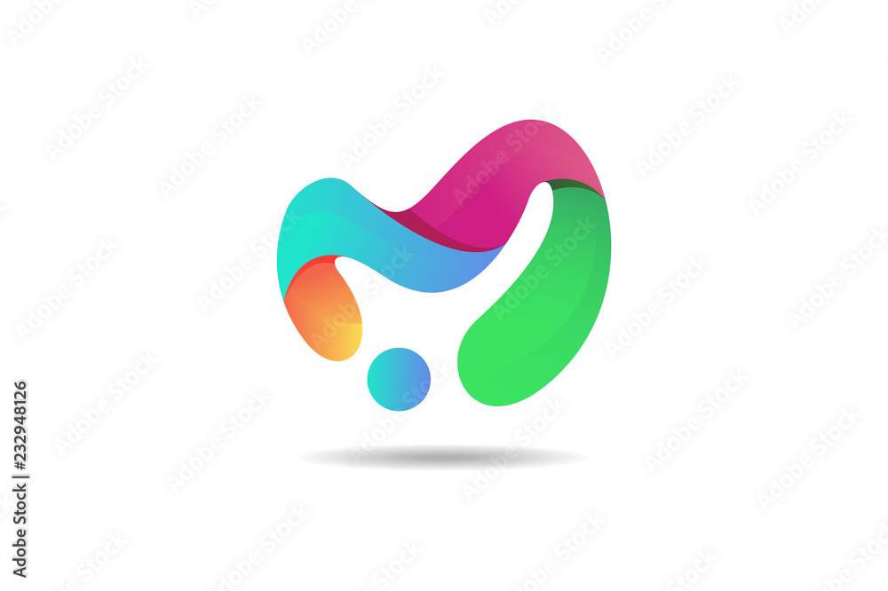 Abstract colorful logo, 3d modern icon concept Abstract colorful logo, 3d modern icon concept