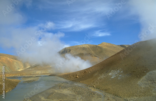 Iceland. The vulcanic landscape of Landmannerlaugar