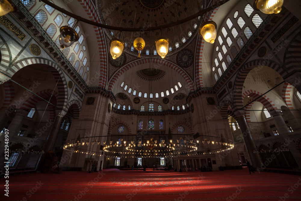 istanbul turkey november 2018 Mosque of Suleyman (or Suleymaniye) The Magnificent.