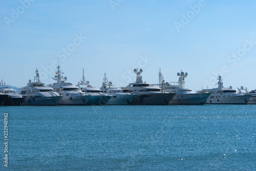 Luxury Yachts docked in Pireas Greece