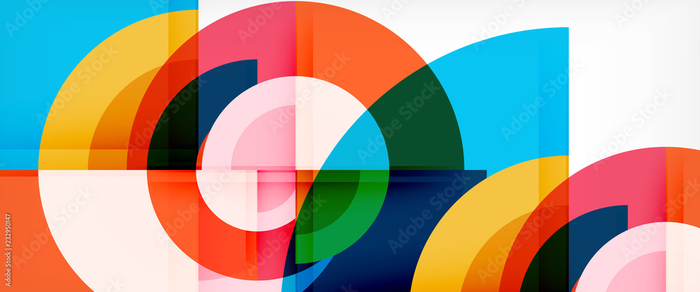 Circle abstract background, geometric modern design template