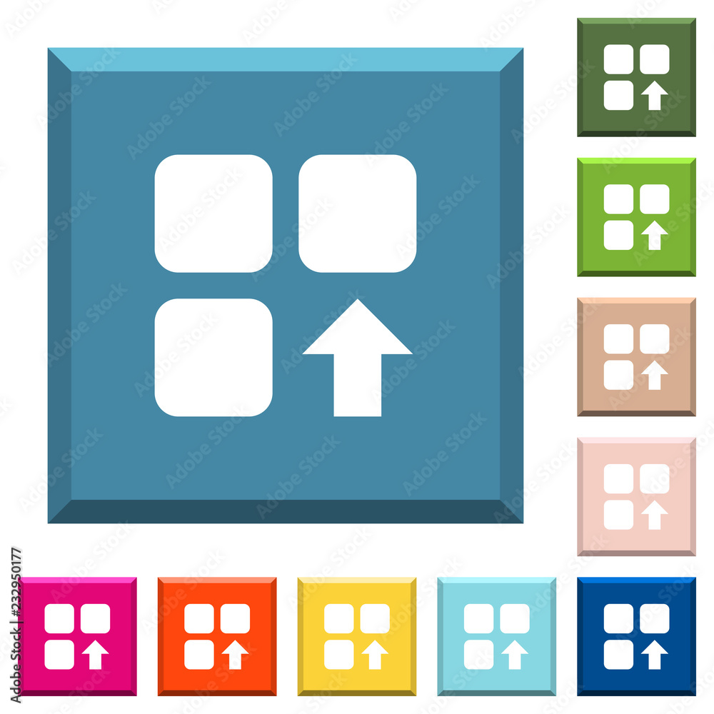 Move up component white icons on edged square buttons Move up component white icons on edged square buttons