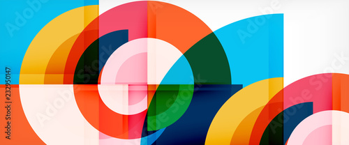 Circle abstract background, geometric modern design template