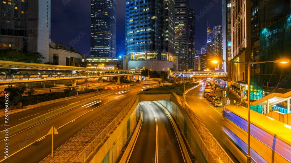 Time lapse of busy traffic in Hong Kong. Time lapse of busy traffic in Hong Kong.
