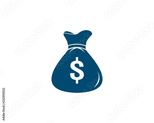 Money bag icon illustration isolated sign symbol. Money bag vector logo. Flat design 
style.