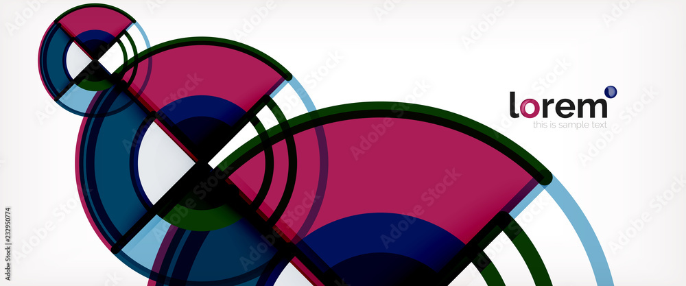 Obraz premium Vector abstract colorful circles background
