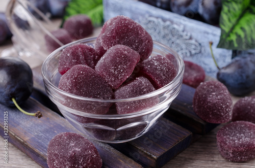Plum jelly candies