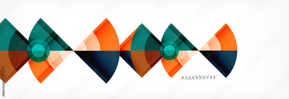 Triangles and circle geometric background Triangles and circle geometric background