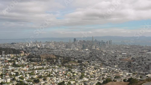 4K San Francisco downtown aerial shot