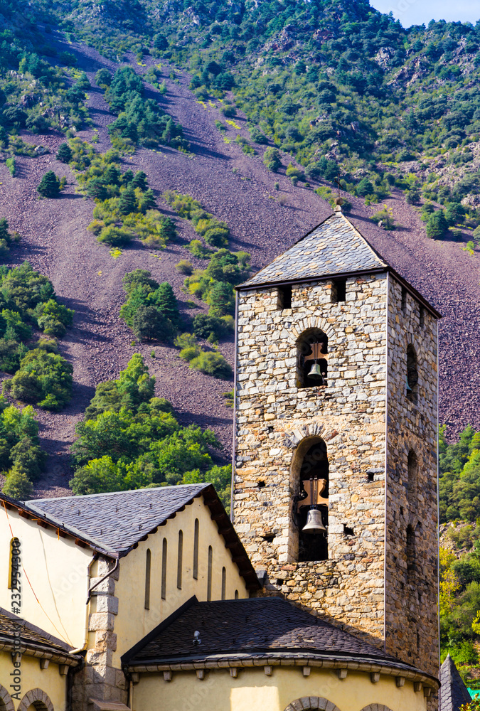 Fototapeta premium Sant Esteve church in Andorra la Vella, Andorra