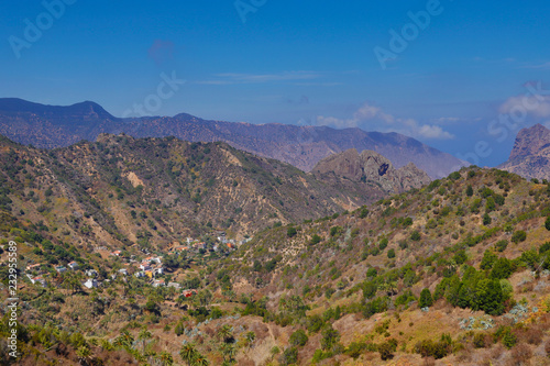 Landscape around Vallehermoso and Los Loros on La Gomera..