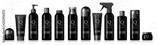 Realistic Cosmetic bottle can sprayer container.