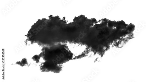 black clouds on white background