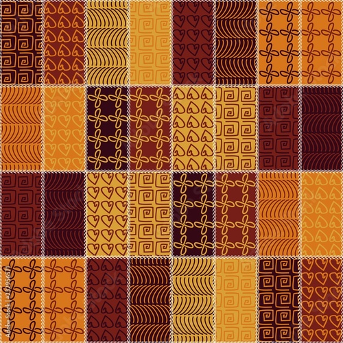 patchwork background with different patterns